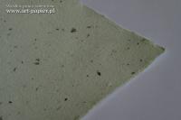 Papier czerpany w kolorze miętowym z listkami mięty